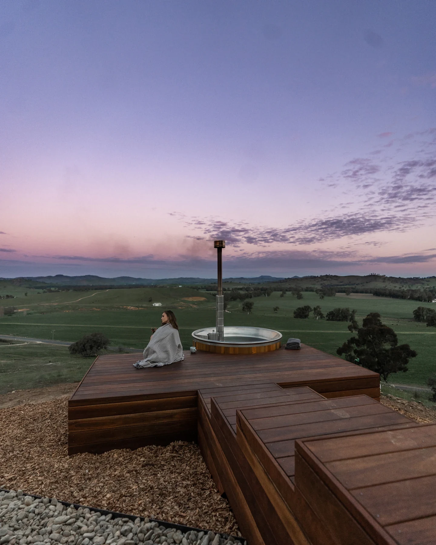 A Stoked bath at a rural retreat