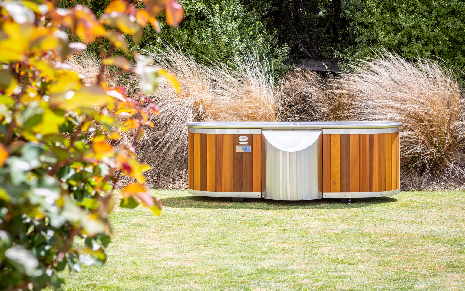 Electric Bath beside a pond