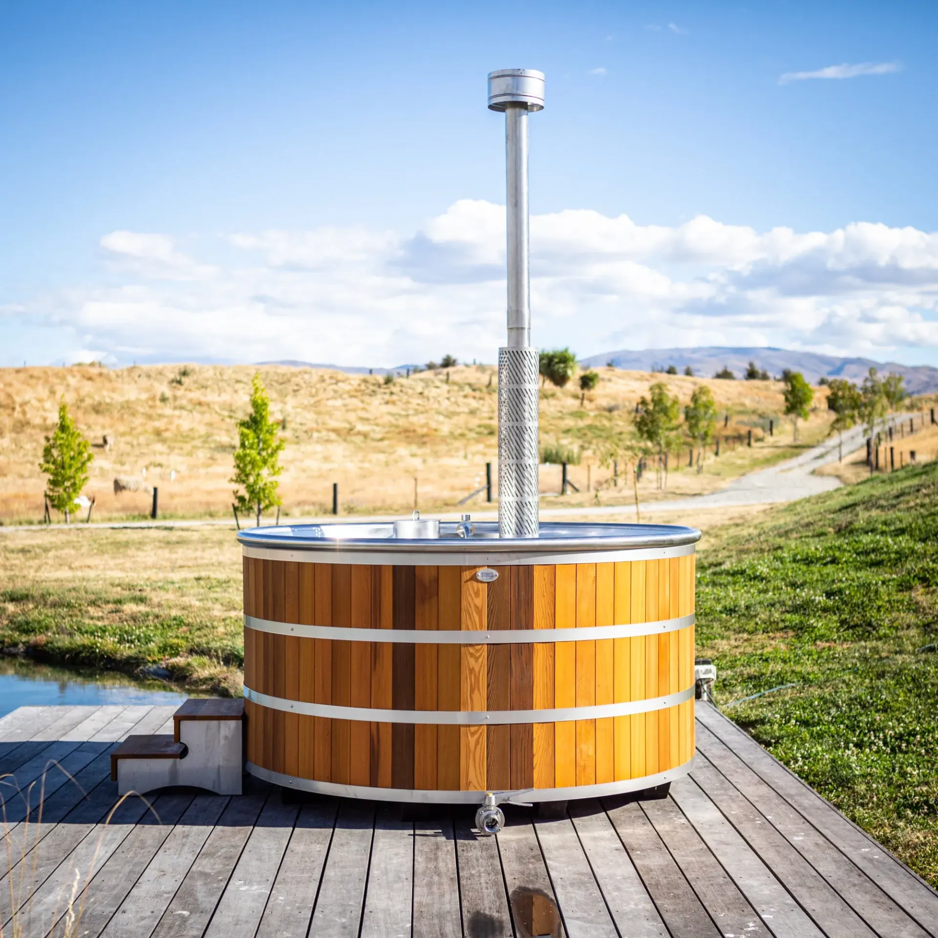 [WFHT1900WH0] Wood Fired Hot Tub 1.9m (Hessian)